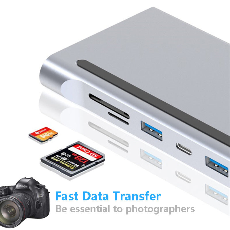 USB-C Laptop Expansion Dock – 6-in-1 Hub for MacBook, PC & More