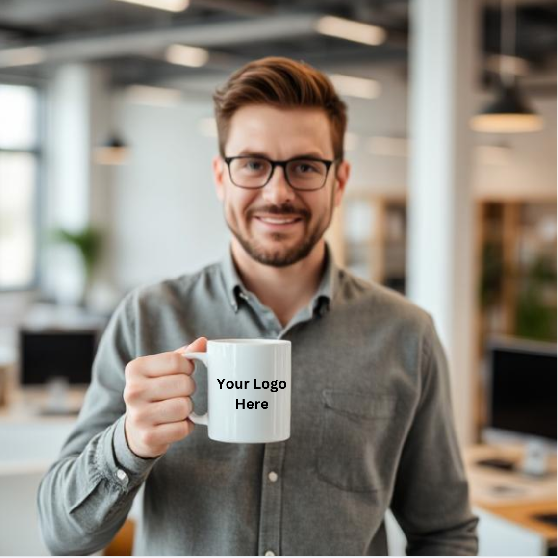 White 11oz ceramic coffee mug – personalized and custom printed
