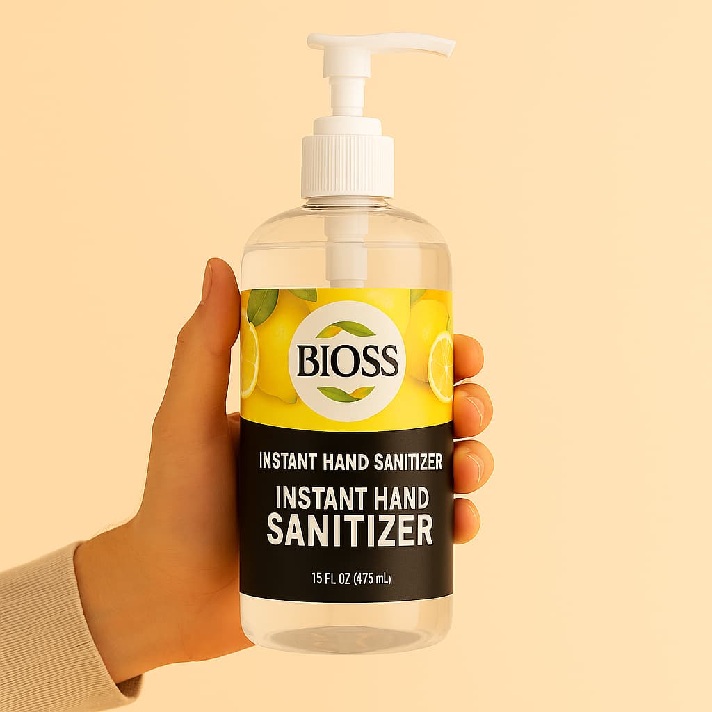 Bioss Hand Sanitizer 75% Alcohol Lemon 500 mL