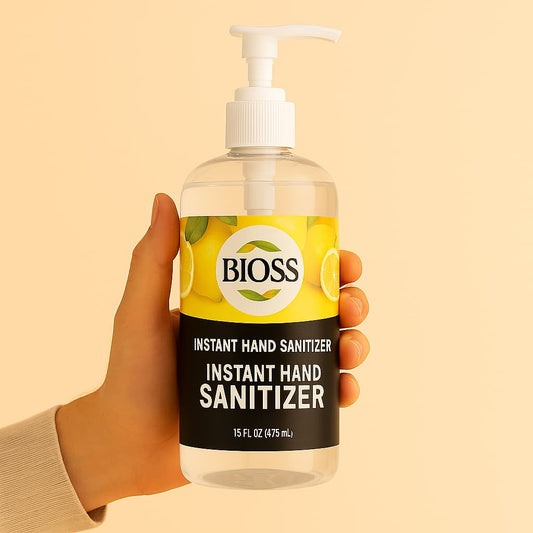 Bioss Hand Sanitizer 75% Alcohol Lemon 500 mL