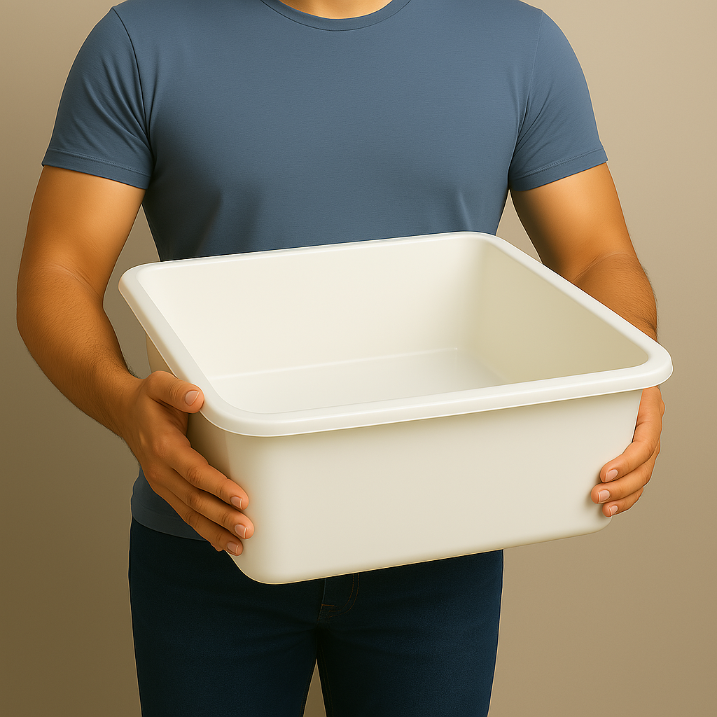 Bac de rangement blanc 20 x 15 x 5 po – usage cuisine commerciale