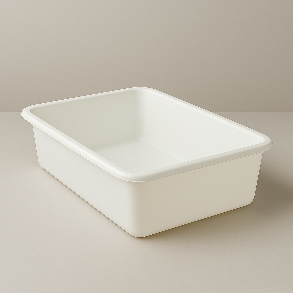 White bus tub / food storage tote 20 x 15 x 5 inches – commercial kitchen use