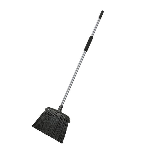 Globe Jumbo 16" Commercial Angle Broom with foam grip and steel handle