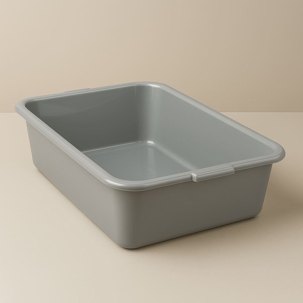 Grey bus tub and food storage tote 20x15x5 inches – commercial use