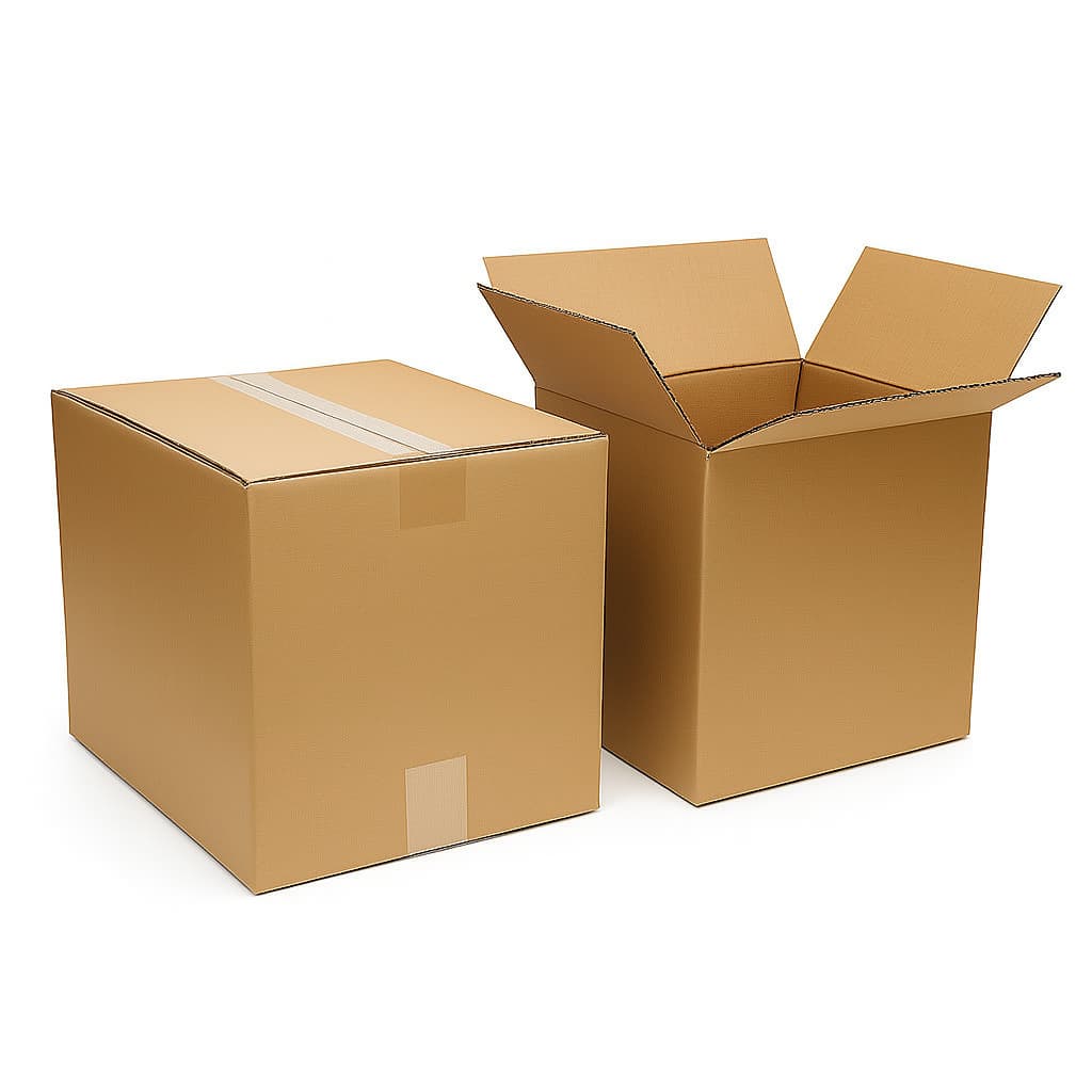 18x18x16 corrugated shipping box ECT-32C, eco-friendly kraft cardboard, 25 pack for moving and storage