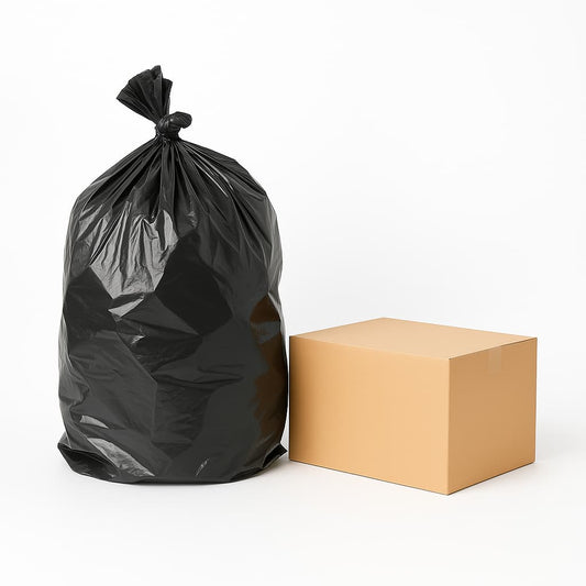 26x36 strong black garbage bags – heavy-duty – 200 per case – free Montreal delivery