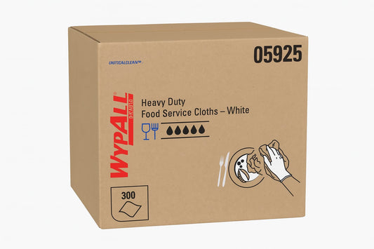 WypAll X70 disposable wipes, 125 white cloths 12.5 x 23 inches for foodservice and industrial cleaning – Depot365