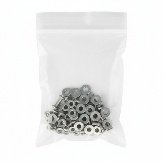 4x6 inch reclosable poly bag with 4 mil heavy duty thickness, ideal for shipping industrial hardware, metal parts, and sharp fasteners. Clear LDPE plastic with a secure single-track zipper seal.