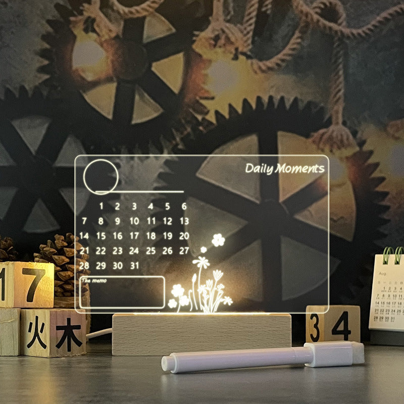 Creative LED Night Light USB Message Board – Rewritable Glow Board for Notes, Doodles & Reminders – Perfect for Home, Office & Gifts