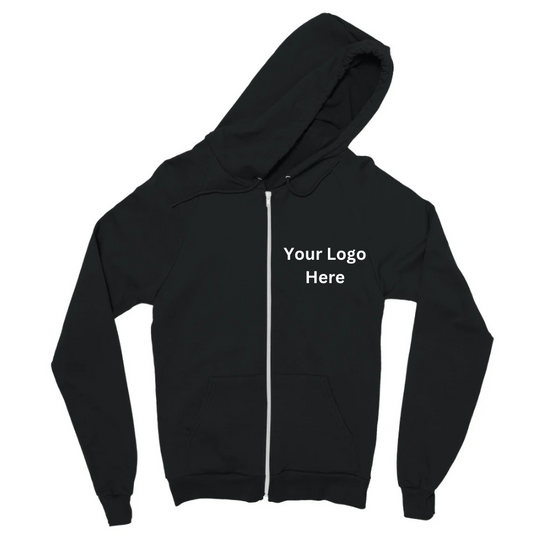 Custom Unisex Zip Hoodie – Personalized Full-Zip Sweatshirt with Your Design. Minimum Order Quantity 10