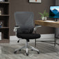 Mesh Office Chair – Ergonomic Swivel Task Chair with Lumbar Support & Flip-Up Arms – Grey & Black