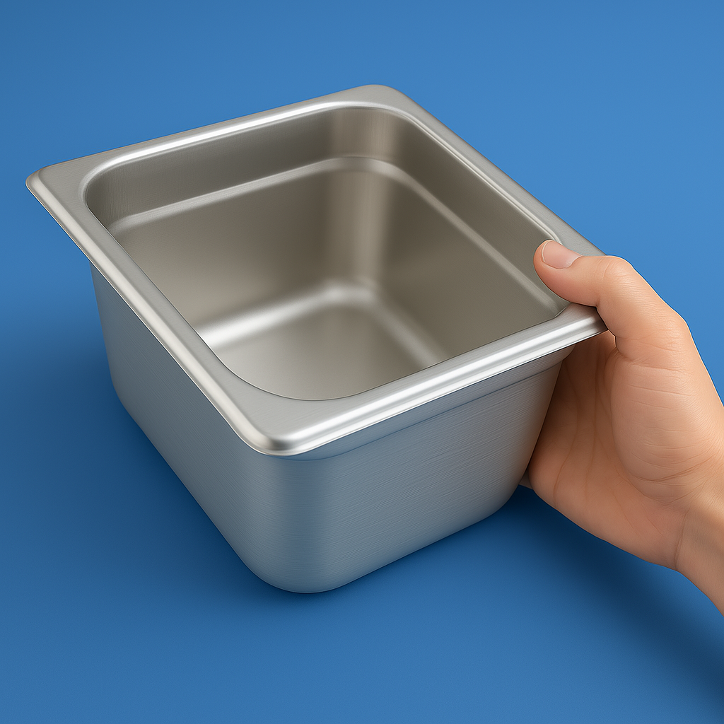 1/6 Size Stainless Steel Steam Pan – 4" Deep - Depot 365 