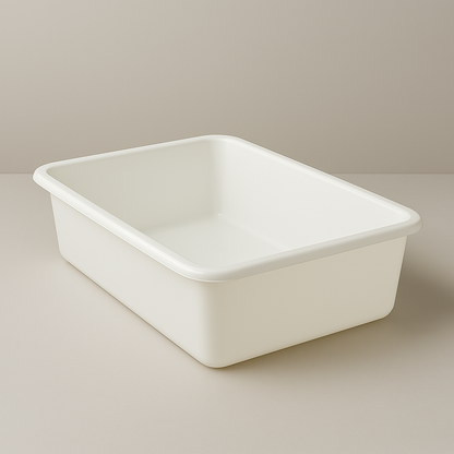 White bus tub / food storage tote 20 x 15 x 5 inches – commercial kitchen use