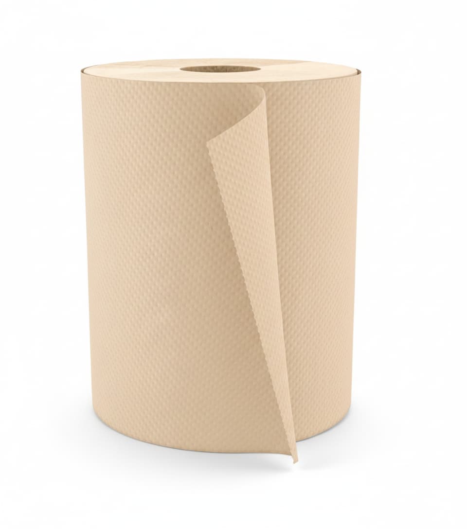 Brown hand paper towel rolls Cascades H065 1‑ply 600 ft per roll case of 12