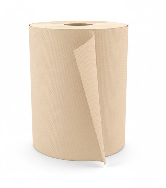 Brown hand paper towel rolls Cascades H065 1‑ply 600 ft per roll case of 12