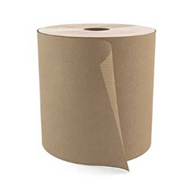 Brown hand paper towel rolls Cascades H085 1-ply 800 ft per roll case of 6