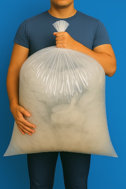 Commercial-grade clear garbage bags 35x50 inches – 200 count