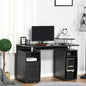 Multi-Function Computer Desk with Keyboard Tray, CPU Stand & Storage Drawers – Black