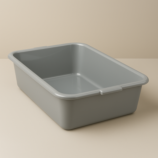 Grey bus tub and food storage tote 20x15x5 inches – commercial use
