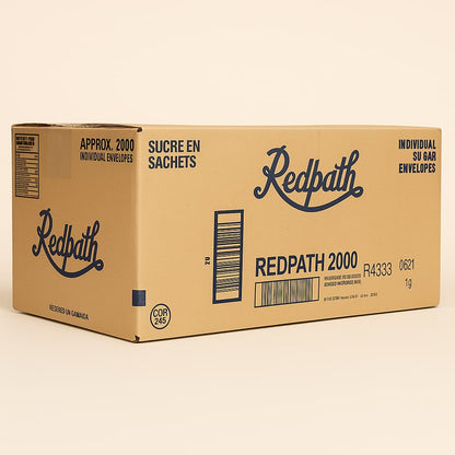 Redpath white sugar packets box
