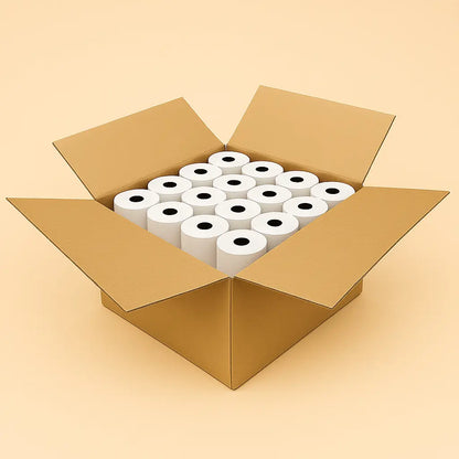 Box of 50 thermal paper rolls for thermal receipt printers