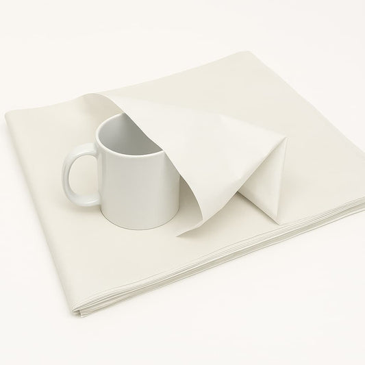 White recycled tissue paper 18x24 inches 480 sheets for packaging and gift wrap