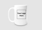 Custom 15oz White Ceramic Mug – Personalized Coffee Cup with Your Design. Minimum Order 10 pieces